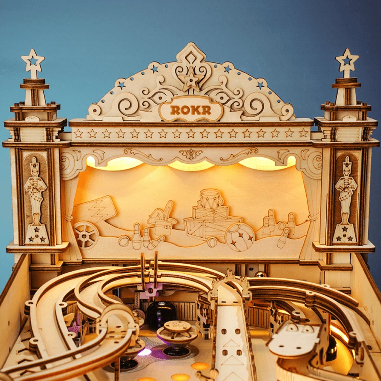 3D Drewniany Automat do Pinballa
