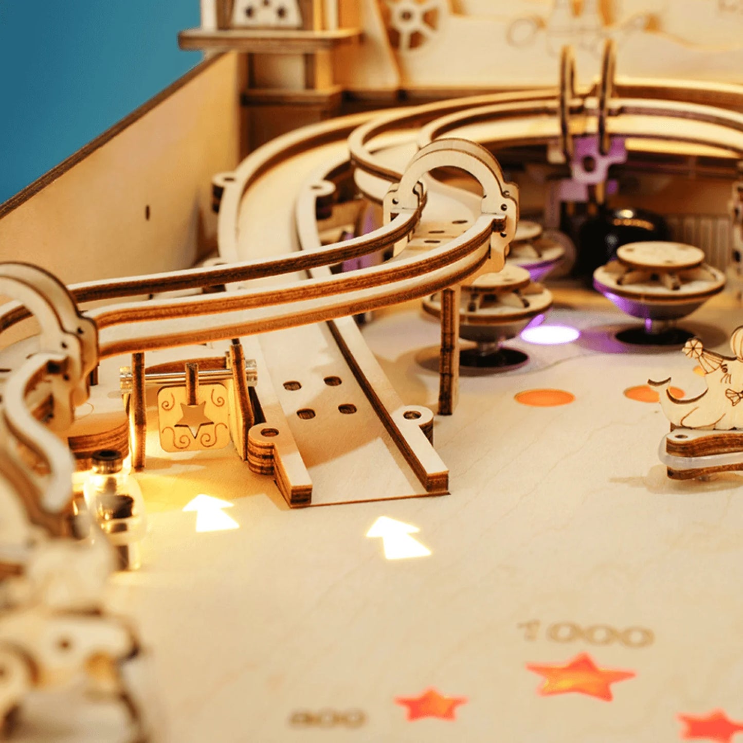 3D Drewniany Automat do Pinballa