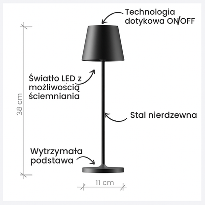 Włoska designerska lampa bezprzewodowa