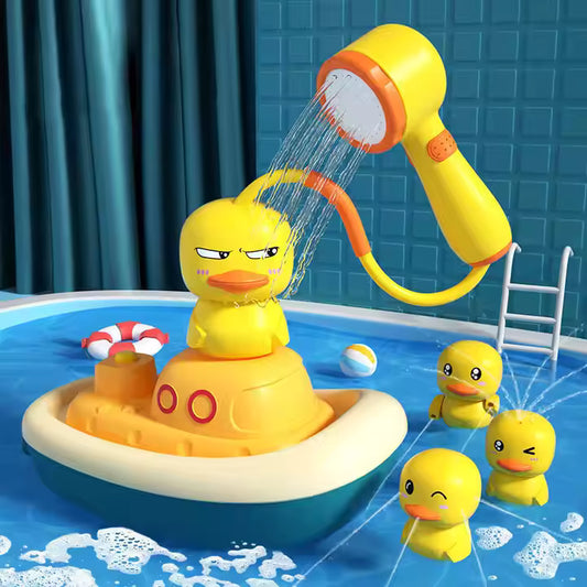Jouet de bain avec pommeau de douche en forme de canard